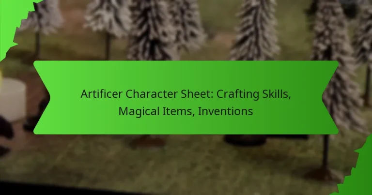 Artificer Character Sheet: Crafting Skills, Magical Items, Inventions