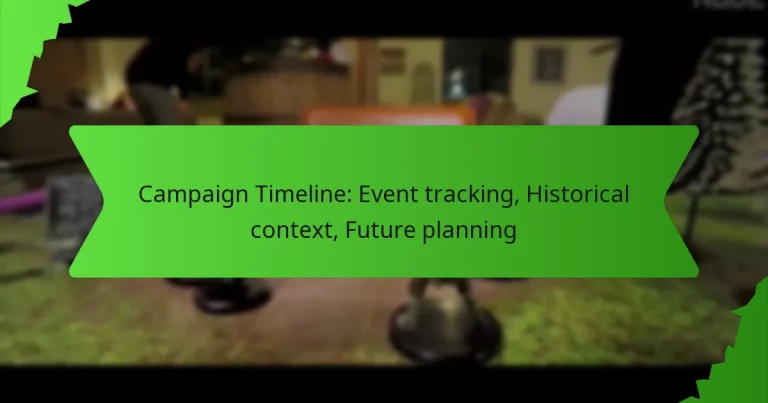 Campaign Timeline: Event tracking, Historical context, Future planning