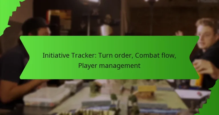Initiative Tracker: Turn order, Combat flow, Player management