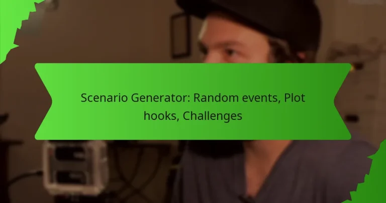 Scenario Generator: Random events, Plot hooks, Challenges