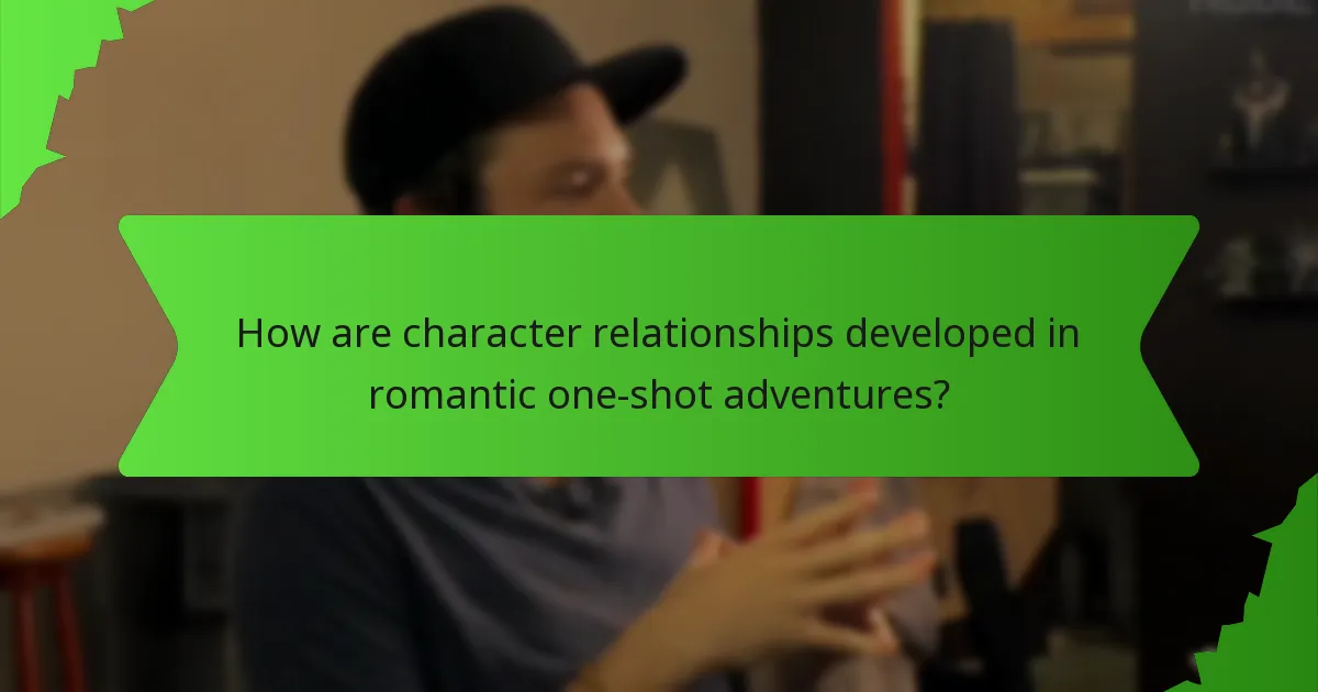 How are character relationships developed in romantic one-shot adventures?