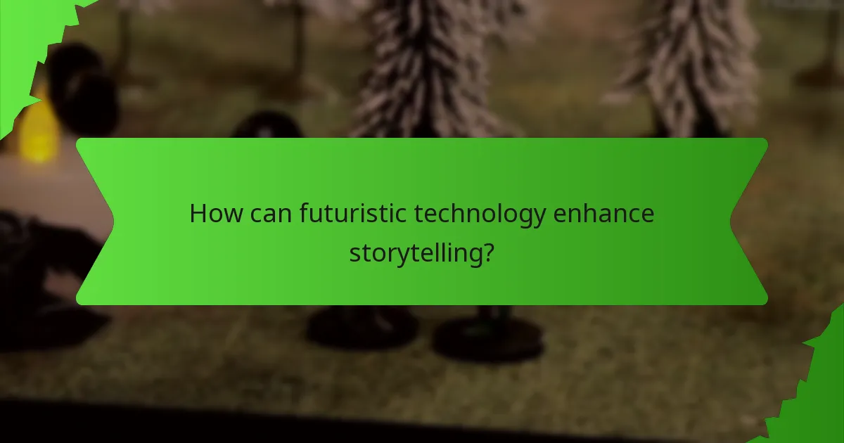 How can futuristic technology enhance storytelling?