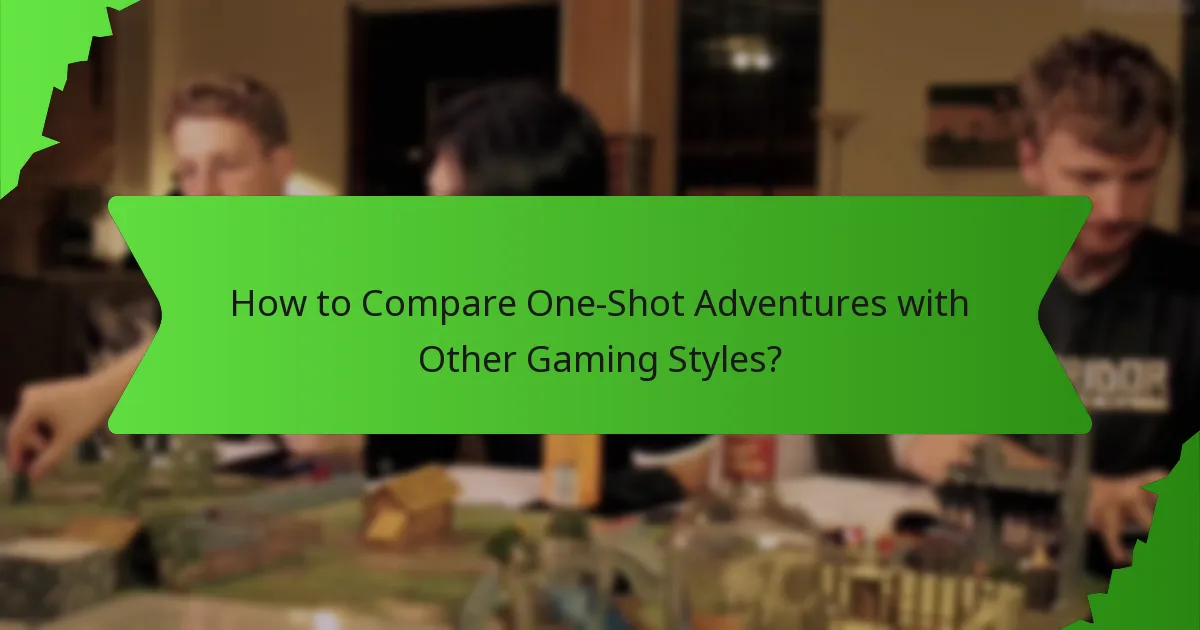 How to Compare One-Shot Adventures with Other Gaming Styles?