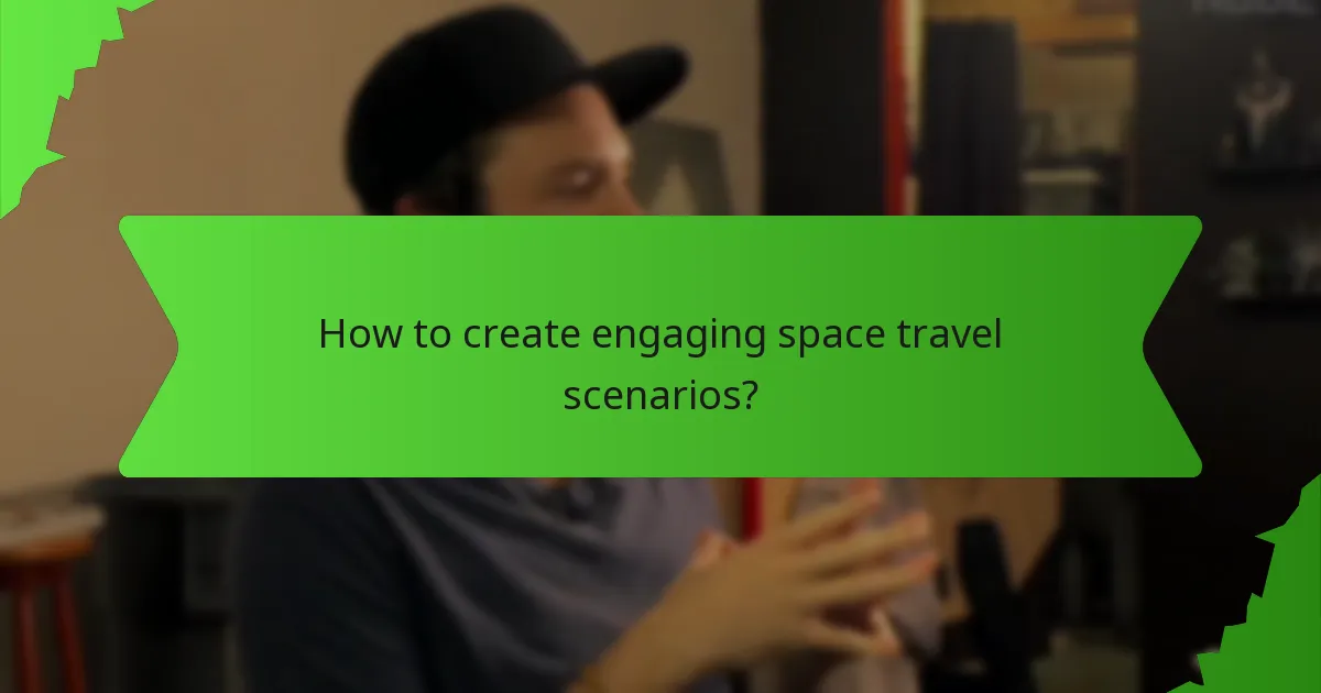 How to create engaging space travel scenarios?