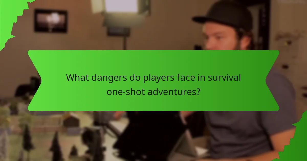 What dangers do players face in survival one-shot adventures?
