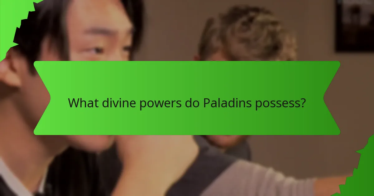 What divine powers do Paladins possess?
