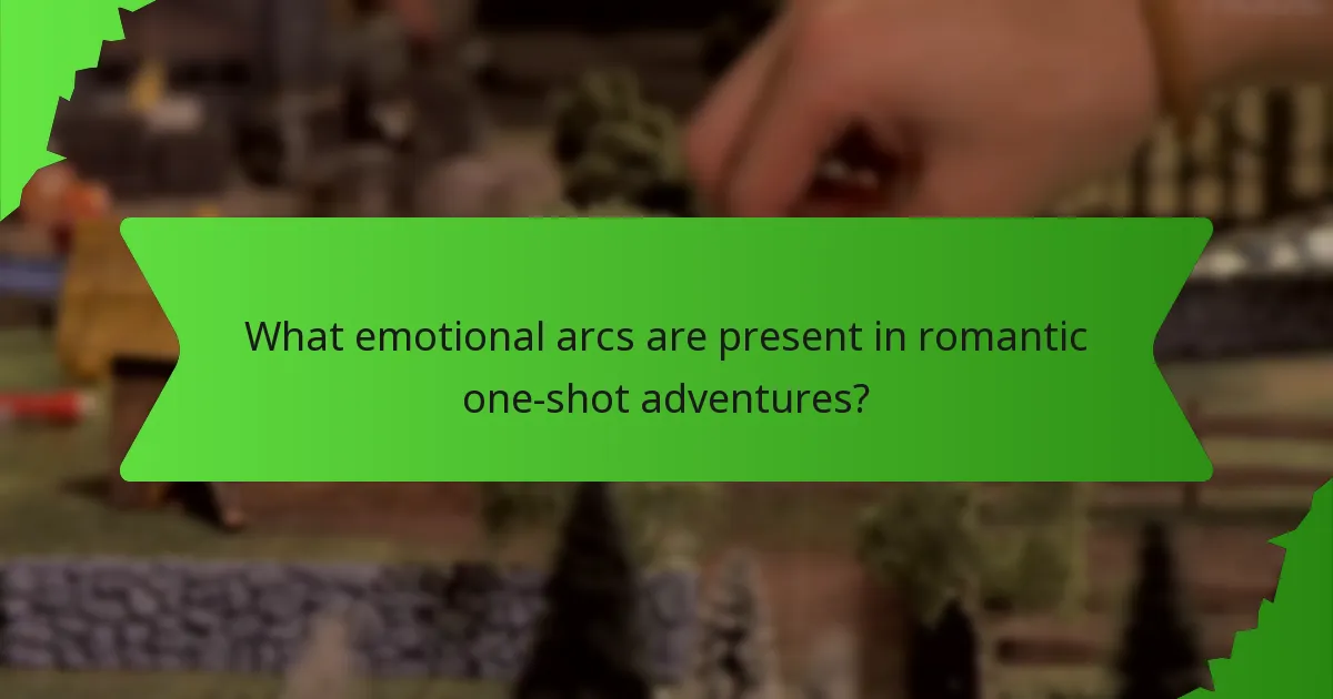What emotional arcs are present in romantic one-shot adventures?